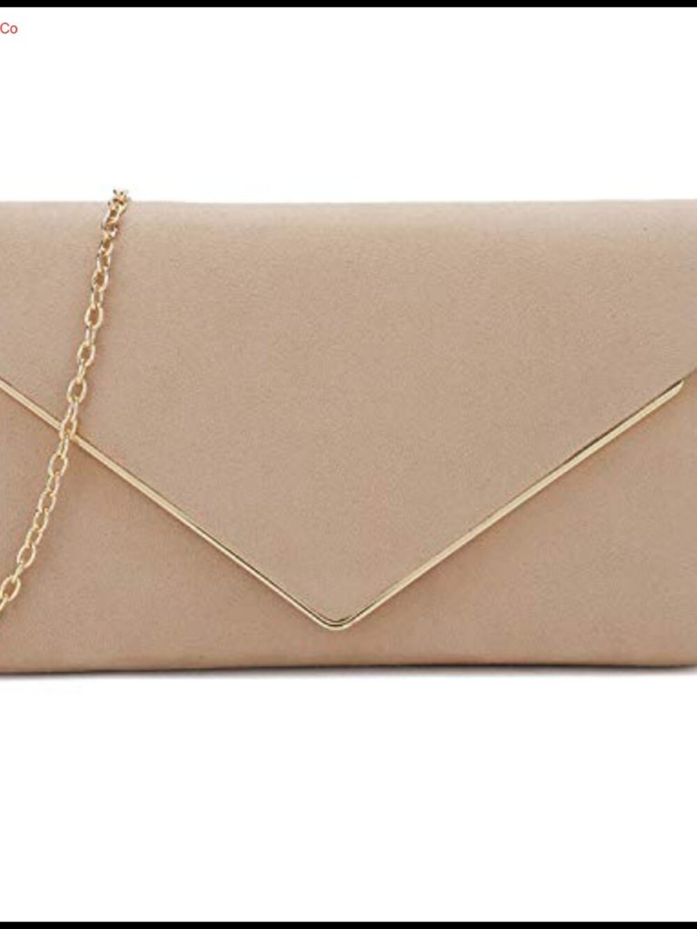 Faux Suede Clutch Bag Metal Trim Evening Purse Wedding Prom Black-Tie
